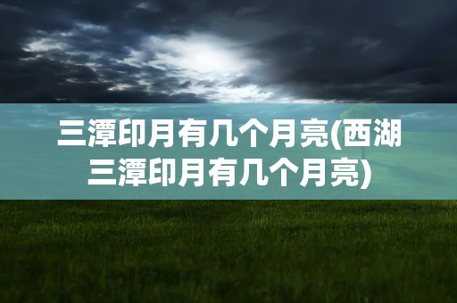 三潭印月有几个月亮(西湖三潭印月有几个月亮)