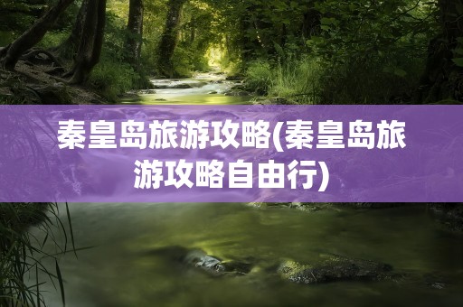 秦皇岛旅游攻略(秦皇岛旅游攻略自由行)