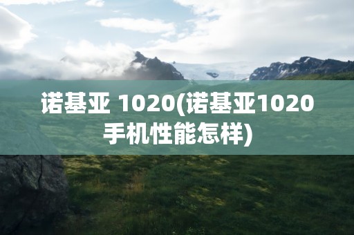 诺基亚 1020(诺基亚1020手机性能怎样)