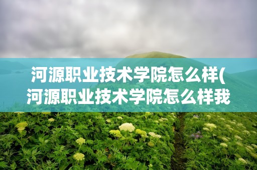 河源职业技术学院怎么样(河源职业技术学院怎么样我想去读。)