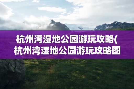 杭州湾湿地公园游玩攻略(杭州湾湿地公园游玩攻略图)