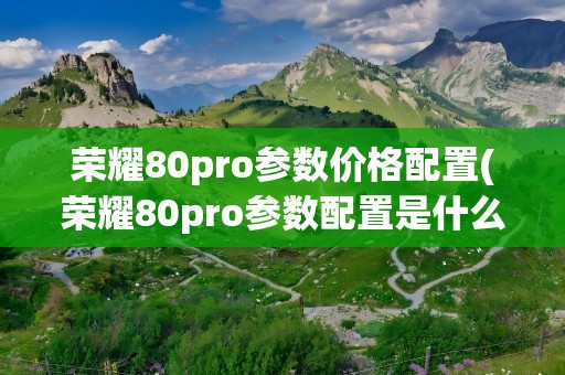 荣耀80pro参数价格配置(荣耀80pro参数配置是什么)