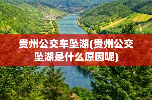 贵州公交车坠湖(贵州公交坠湖是什么原因呢)