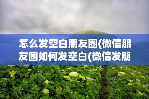 怎么发空白朋友圈(微信朋友圈如何发空白(微信发朋友圈怎么弄空白格))