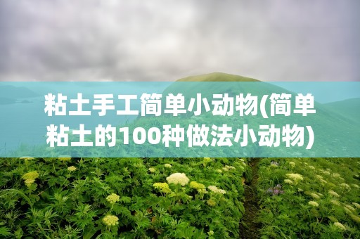 粘土手工简单小动物(简单粘土的100种做法小动物)