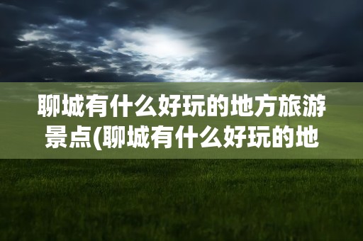 聊城有什么好玩的地方旅游景点(聊城有什么好玩的地方旅游景点免费)