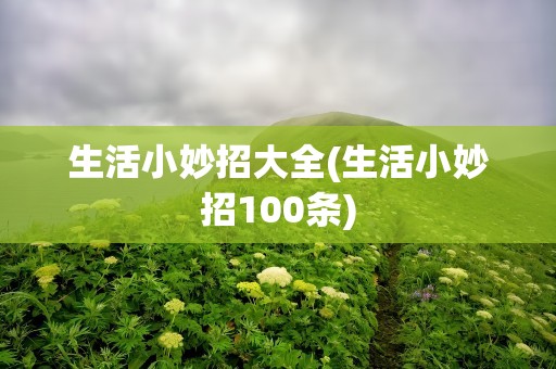 生活小妙招大全(生活小妙招100条)