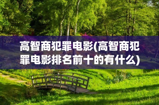 高智商犯罪电影(高智商犯罪电影排名前十的有什么)