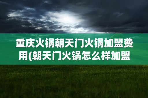 重庆火锅朝天门火锅加盟费用(朝天门火锅怎么样加盟一个火锅店需要投资多少钱)