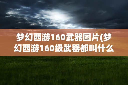 梦幻西游160武器图片(梦幻西游160级武器都叫什么名字)