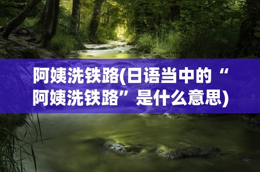 阿姨洗铁路(日语当中的“阿姨洗铁路”是什么意思)