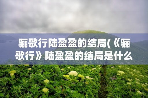 骊歌行陆盈盈的结局(《骊歌行》陆盈盈的结局是什么)