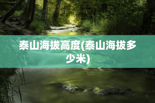 泰山海拔高度(泰山海拔多少米)