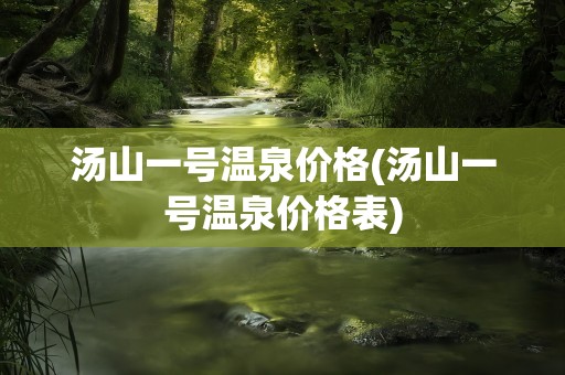 汤山一号温泉价格(汤山一号温泉价格表)