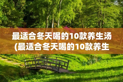 最适合冬天喝的10款养生汤(最适合冬天喝的10款养生汤(寒冷的冬天不妨试试这10款鱼汤))