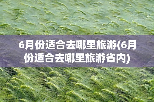 6月份适合去哪里旅游(6月份适合去哪里旅游省内)