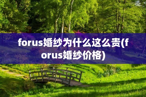 forus婚纱为什么这么贵(forus婚纱价格)