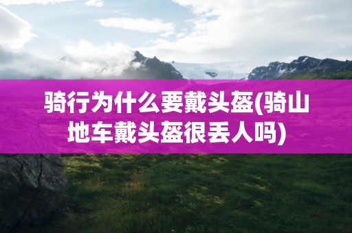 骑行为什么要戴头盔(骑山地车戴头盔很丢人吗)