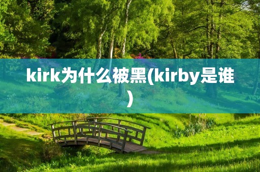 kirk为什么被黑(kirby是谁)