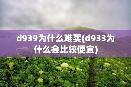 d939为什么难买(d933为什么会比较便宜)