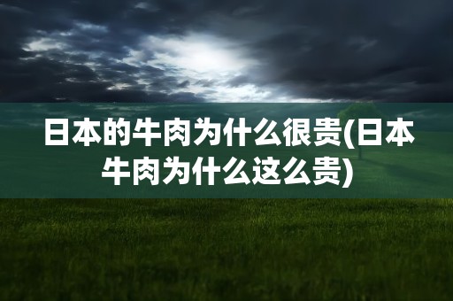 日本的牛肉为什么很贵(日本牛肉为什么这么贵)