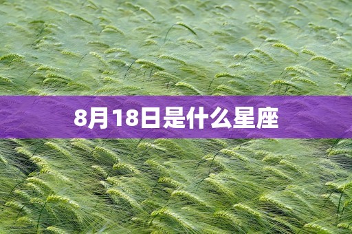 8月18日是什么星座