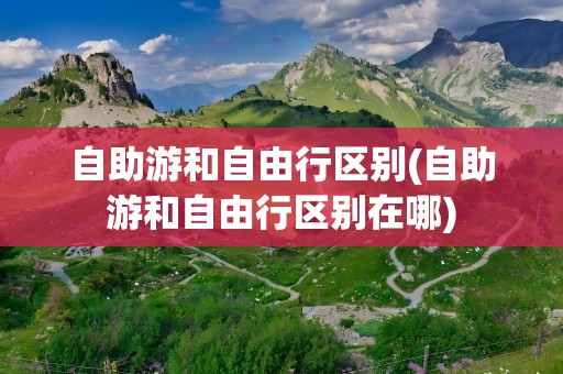 自助游和自由行区别(自助游和自由行区别在哪)