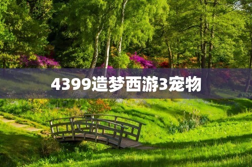 4399造梦西游3宠物