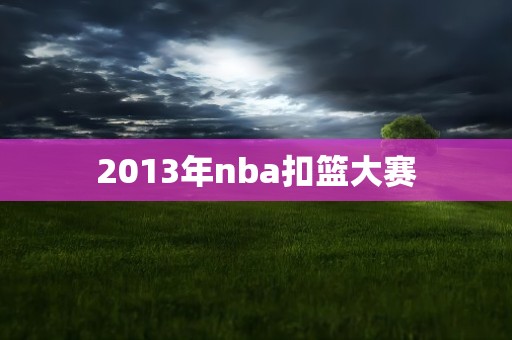 2013年nba扣篮大赛