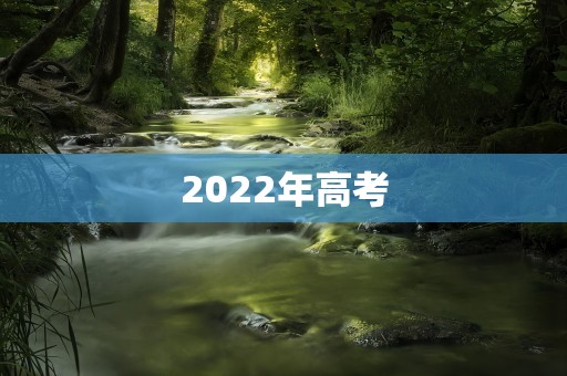 2022年高考