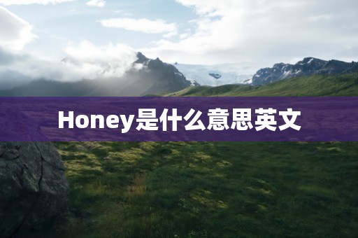 Honey是什么意思英文