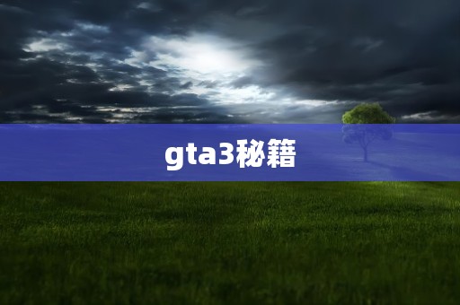 gta3秘籍