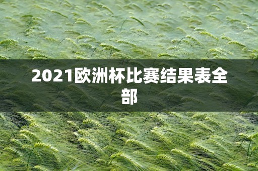 2021欧洲杯比赛结果表全部