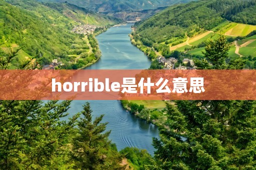 horrible是什么意思