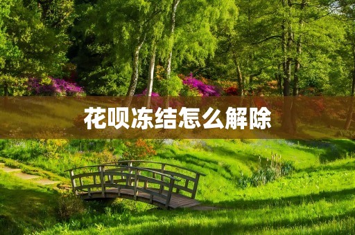 花呗冻结怎么解除