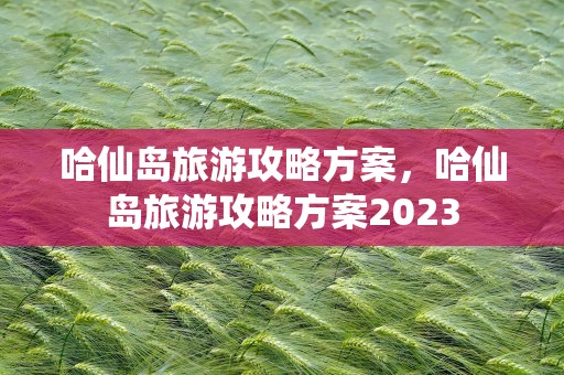 哈仙岛旅游攻略方案，哈仙岛旅游攻略方案2023