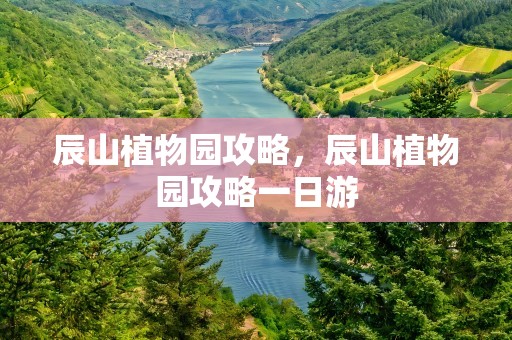 辰山植物园攻略，辰山植物园攻略一日游