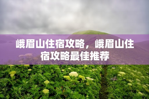 峨眉山住宿攻略，峨眉山住宿攻略最佳推荐