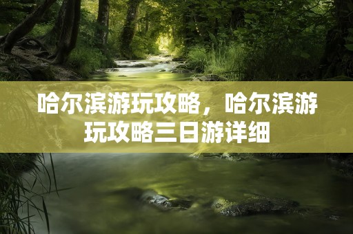 哈尔滨游玩攻略，哈尔滨游玩攻略三日游详细