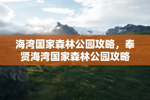 海湾国家森林公园攻略，奉贤海湾国家森林公园攻略