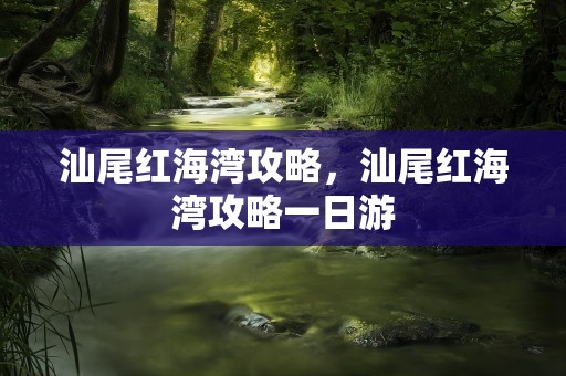 汕尾红海湾攻略，汕尾红海湾攻略一日游