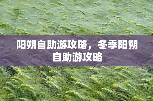 阳朔自助游攻略，冬季阳朔自助游攻略