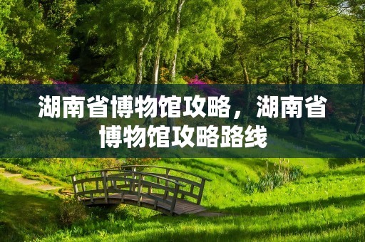 湖南省博物馆攻略，湖南省博物馆攻略路线