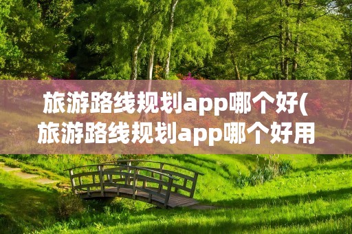 旅游路线规划app哪个好(旅游路线规划app哪个好用)