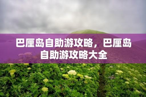 巴厘岛自助游攻略，巴厘岛自助游攻略大全