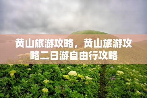 黄山旅游攻略，黄山旅游攻略二日游自由行攻略