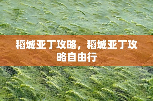 稻城亚丁攻略，稻城亚丁攻略自由行