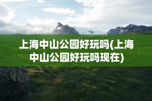 上海中山公园好玩吗(上海中山公园好玩吗现在)