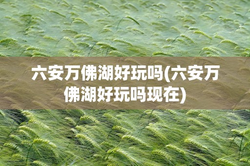 六安万佛湖好玩吗(六安万佛湖好玩吗现在)