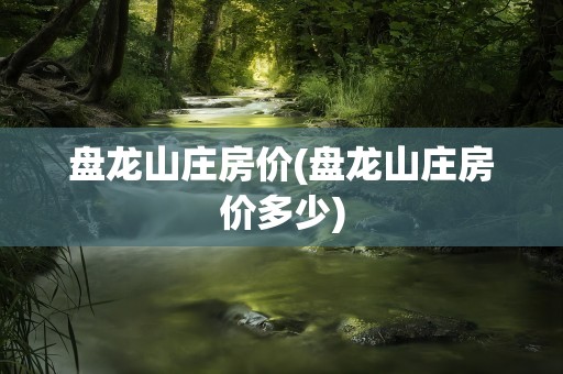 盘龙山庄房价(盘龙山庄房价多少)